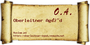 Oberleitner Agád névjegykártya